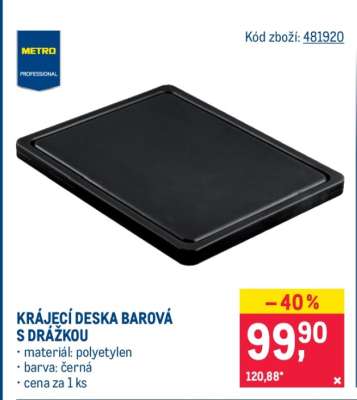 KRÁJECÍ DESKA BAROVÁ S DRÁŽKOU