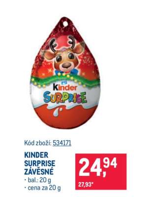 KINDER SURPRISE ZÁVĚSNÉ