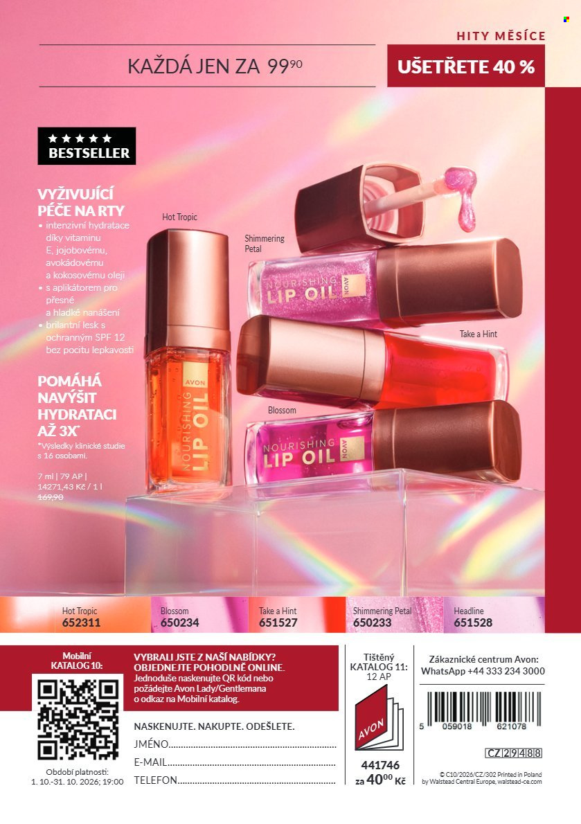 Leták AVON - 1. 10. 2026 - 31. 10. 2026. Strana 180