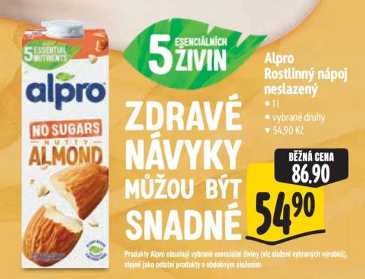 Alpro Rostlinný nápoj neslazený