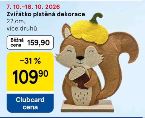 Zvířátko plstěná dekorace