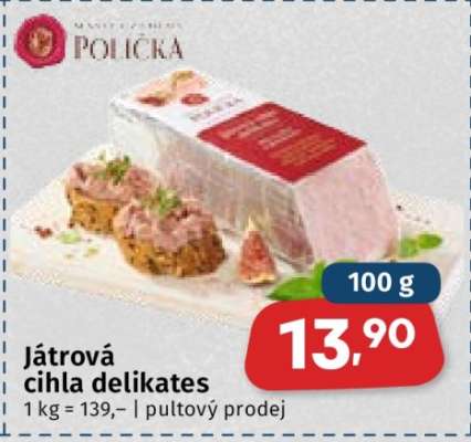 Játrová cihla delikates