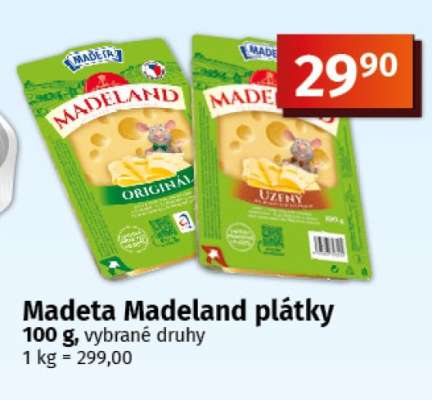 Madeta Madeland plátky