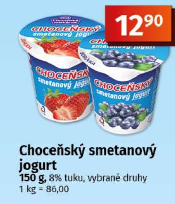 Choceňský smetanový jogurt