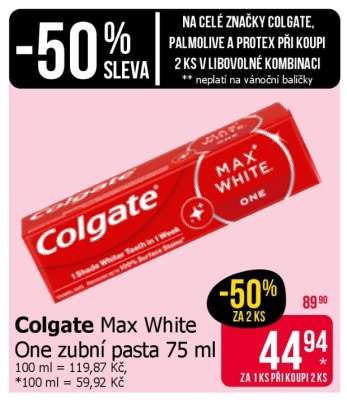 Colgate Max White One zubní pasta 75 ml,