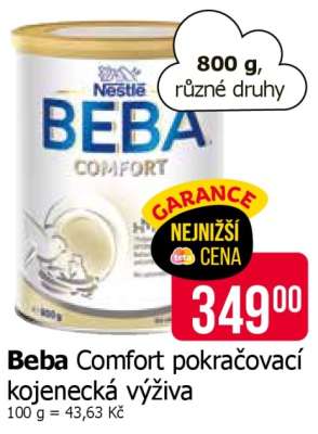 Beba Comfort pokračovací kojenecká výživa