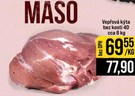 Vepřová kýta bez kosti, 4D cca 8 kg
