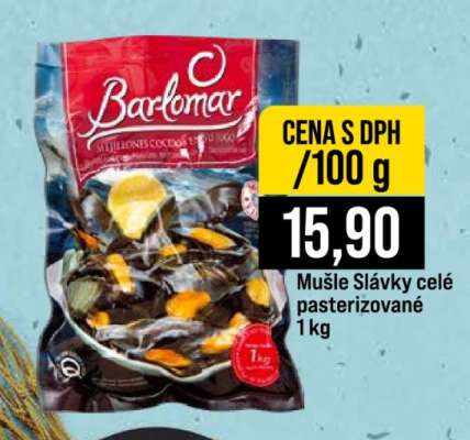 Mušle Slávky celé pasterizované