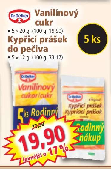 Vanilínový cukr / Kypřicí prášek do pečiva