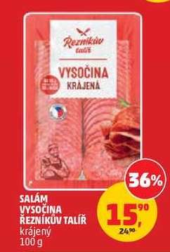 SALÁM VYSOČINA ŘEZNÍKŮV TALÍŘ krájený,