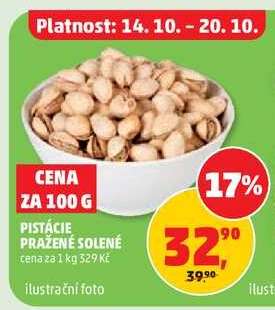 Pistácie pražené solené
