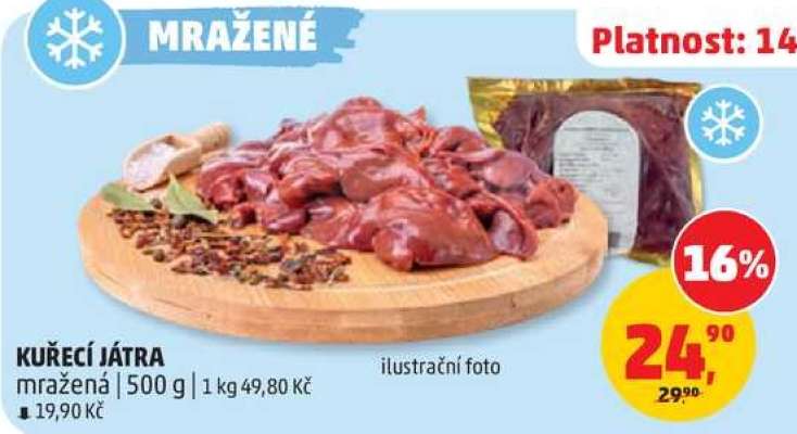 KUŘECÍ JÁTRA mražená