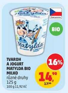 TVAROH A JOGURT MATYLDA BIO MILKO