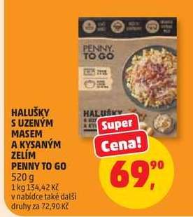 Halušky s uzeným masem a kysaným zelím PENNY TO GO