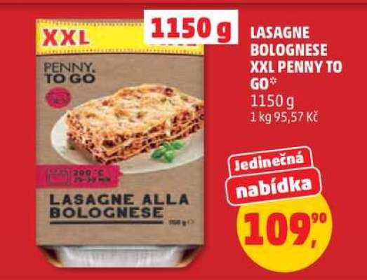 LASAGNE BOLOGNESE XXL PENNY TO GO*