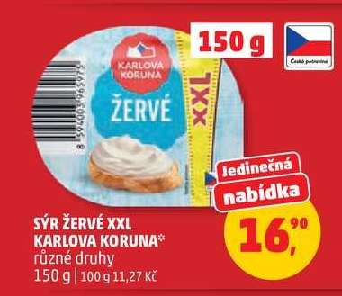 Sýr Žervé XXL Karlova Koruna