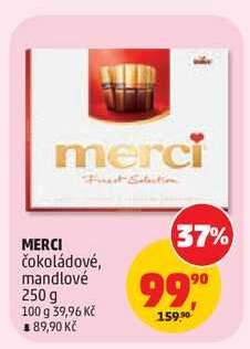 MERCI čokoládové, mandlové