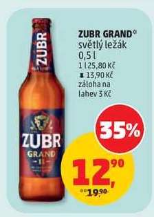 ZUBR GRAND světlý ležák