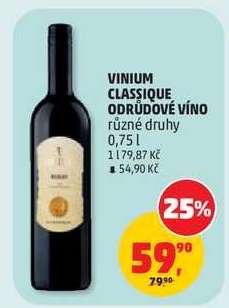 VINIUM CLASSIQUE ODRŮDOVÉ VÍNO