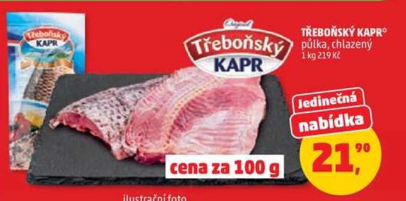TŘEBOŇSKÝ KAPR půlka, chlazený