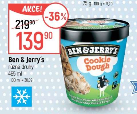 Ben & Jerry’s různé druhy 465 ml