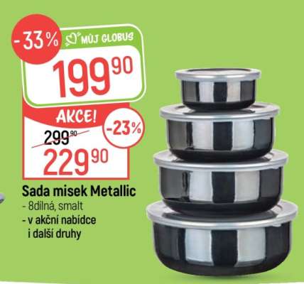 Sada misek Metallic