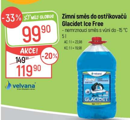 Zimní směs do ostřikovačů Glacidet Ice Free