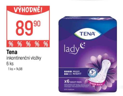 Tena inkontinenční vložky 6 ks
