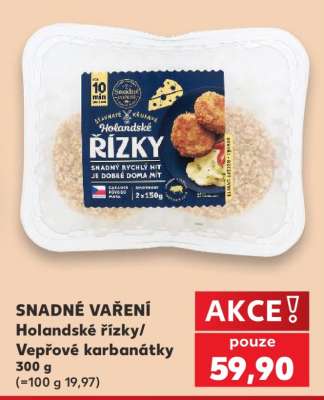 SNADNÉ VAŘENÍ Holandské řízky/Vepřové karbanátky