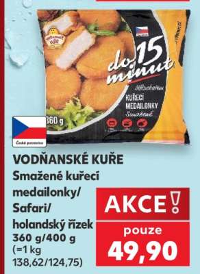 VODŇANSKÉ KUŘE Smažené kuřecí medailonky/Safari/holandský řízek