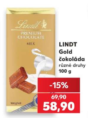 Lindt Gold čokoláda