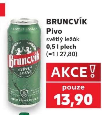 BRUNCVÍK Pivo světlý ležák