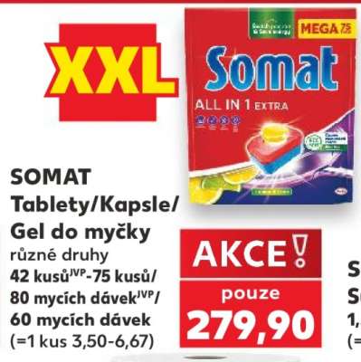 SOMAT Tablety/Kapsle/Gel do myčky