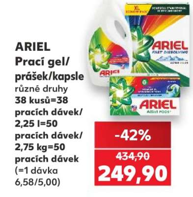 ARIEL Prací gel/prášek/ kapsle
