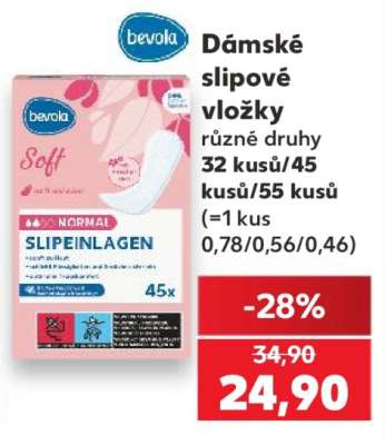 DÁMSKÉ SLIPOVÉ VLOŽKY