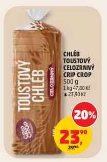 CHLÉB TOUSTOVÝ CELOZRNNÝ CRIP CROP