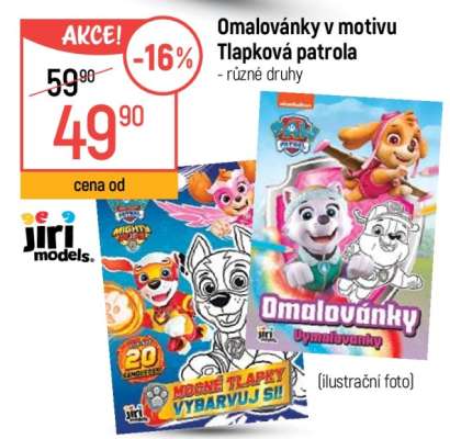 Omalovánky v motivu Tlapková patrola
