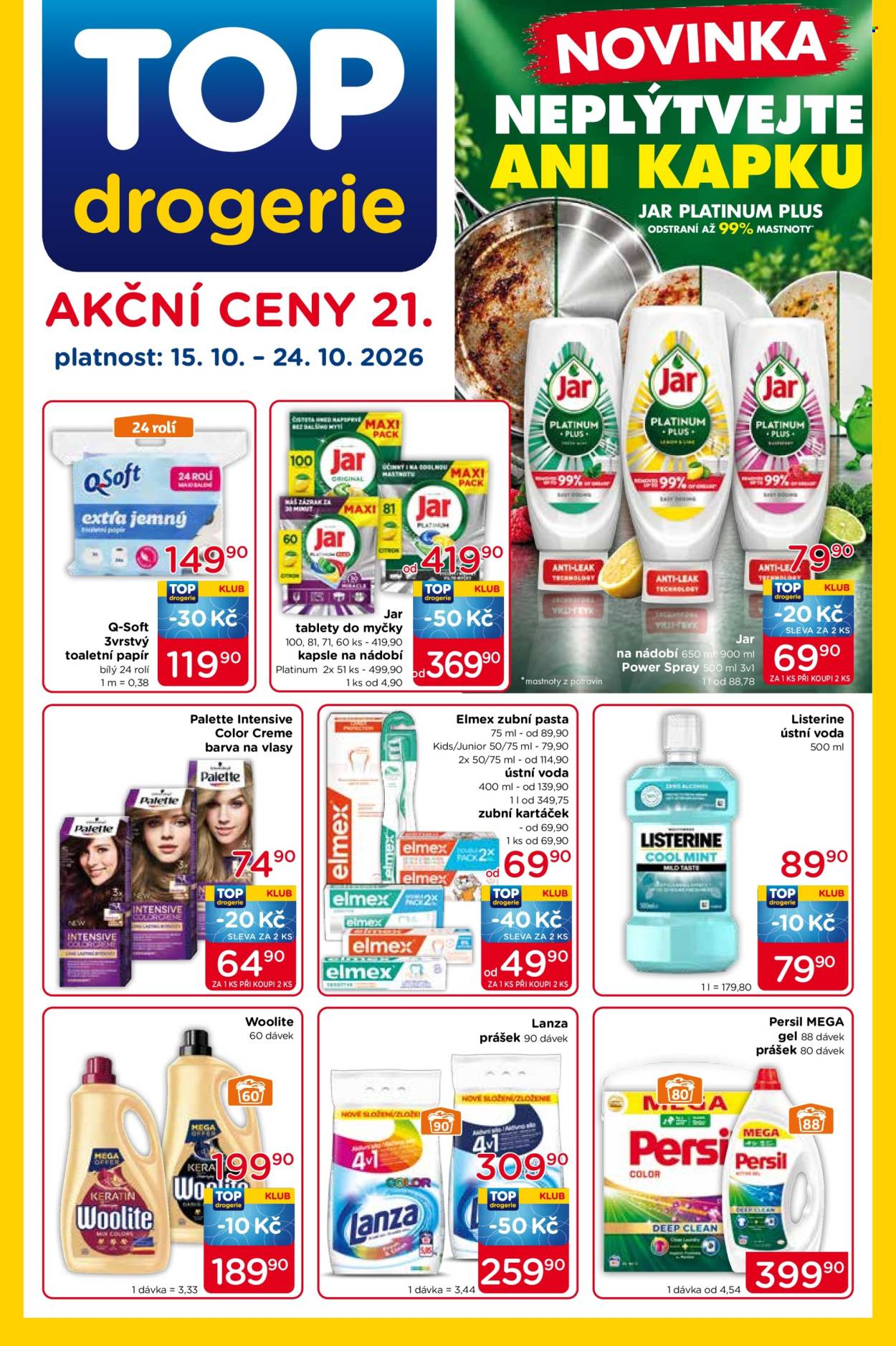 Leták TOP drogerie - 15. 10. 2026 - 24. 10. 2026. Strana 1