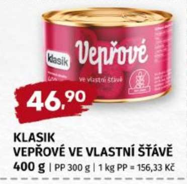 KLASIK VEPŘOVÉ VE VLASTNÍ ŠŤÁVĚ