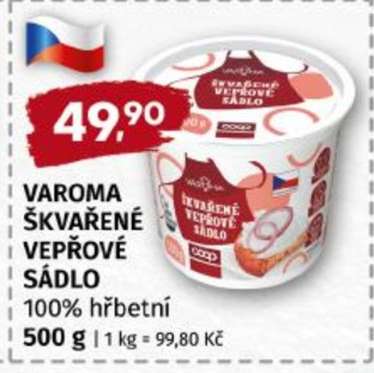 VAROMA ŠKVAŘENÉ VEPŘOVÉ SÁDLO