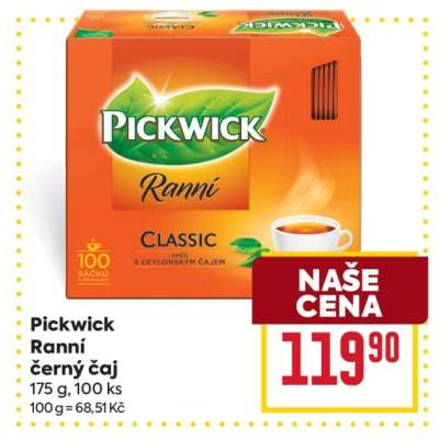 Pickwick Ranní, černý čaj