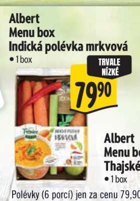 Albert Menu box Indická polévka mrkvová