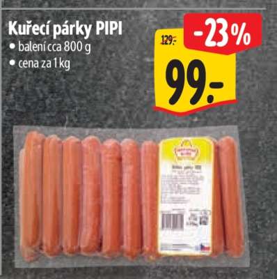 Kuřecí párky Pipi