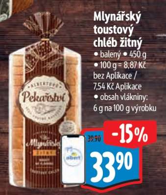 Mlynářský Toustový chléb žitný