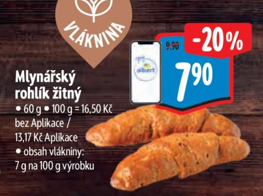 Mlynářský rohlík žitný