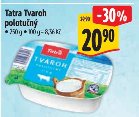Tatra tvaroh polotučný