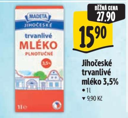 Jihočeské Trvanlivé mléko 3,5%