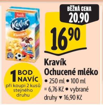 Kravík ochucené mléko