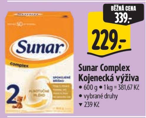 Sunar Complex kojenecká výživa