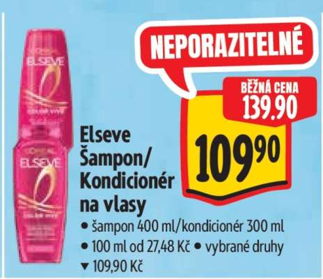 Elseve Šampon, Kondicionér na vlasy